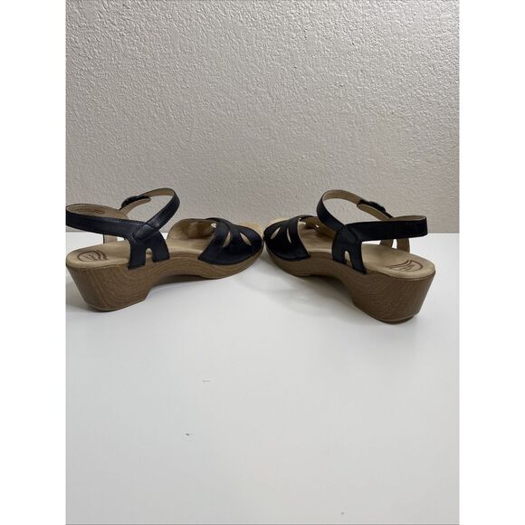 Dansko Season Sandals Ankle Strap Slingback Black Leather Womens EU 42 11.5 12 - Picture 6 of 11